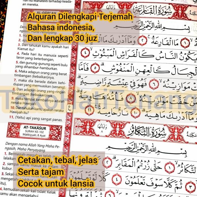 ALQURAN MURAH LANSIA EXTRA BESAR AL QURAN MUSHAF TERJEMAHAN JUMBO A3 Terlaris