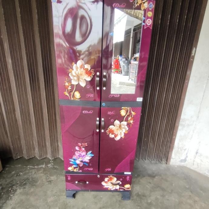 Lemari Plastik Gantungan Jumbo+Kaca +Kunci/Rak Baju Akako Jumbo Atekdriana