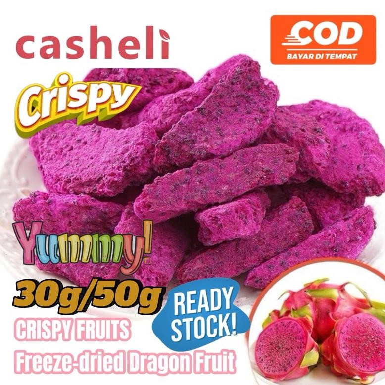 

casheli Buah Naga Kering Freeze Dried Dragon Fruit Crunchy Healthy Snack