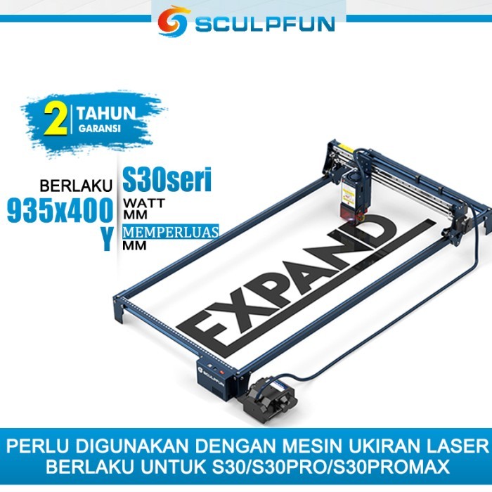 

SCULPFUN Perluas area ukiran Laser Engraving Machine S30 seri Ekstensi Area Ukiran 935X400MM