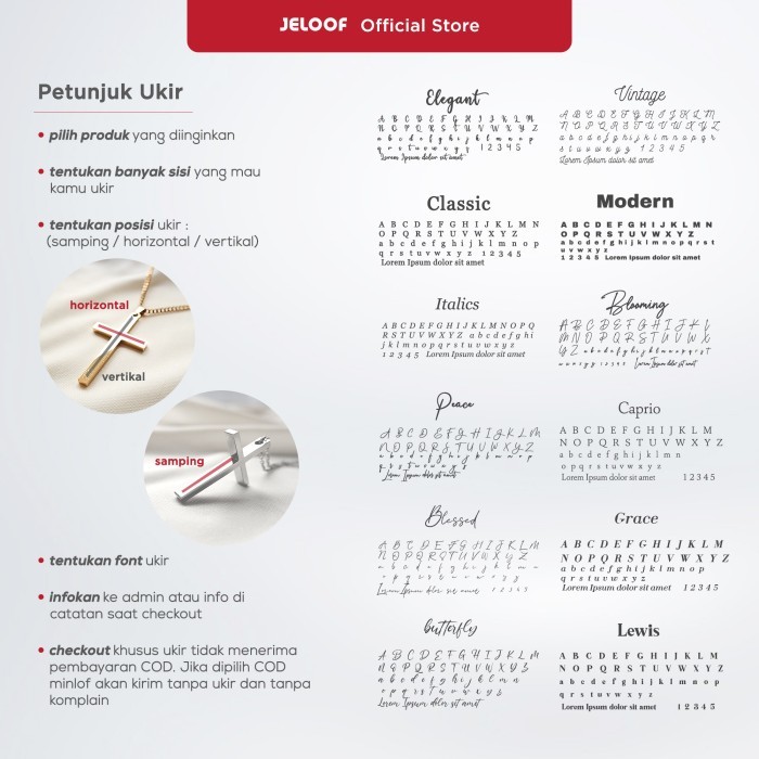 

PROMO! Add + Ukir / Engrave Sesuai Request - Wajib Dipesan Dengan Aksesoris