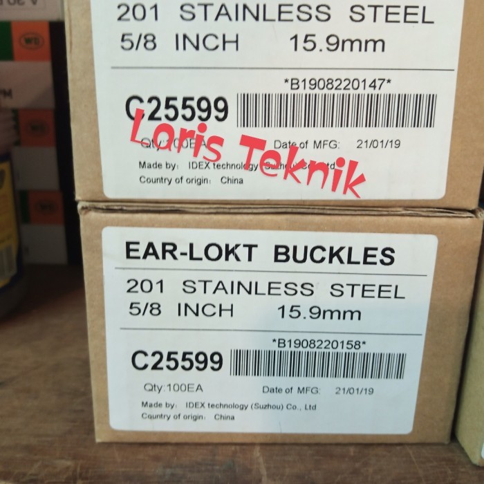 

PROMO! Band-it Buckless Ear-Lock 5/8 (Isi 100 pcs) Stainless