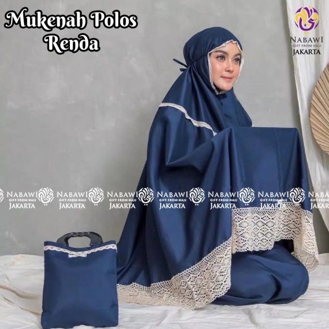 Mukena Polos Renda Mukena Dewasa Mukena Katun Souvenir Oleh Oleh Haji Sisipesela