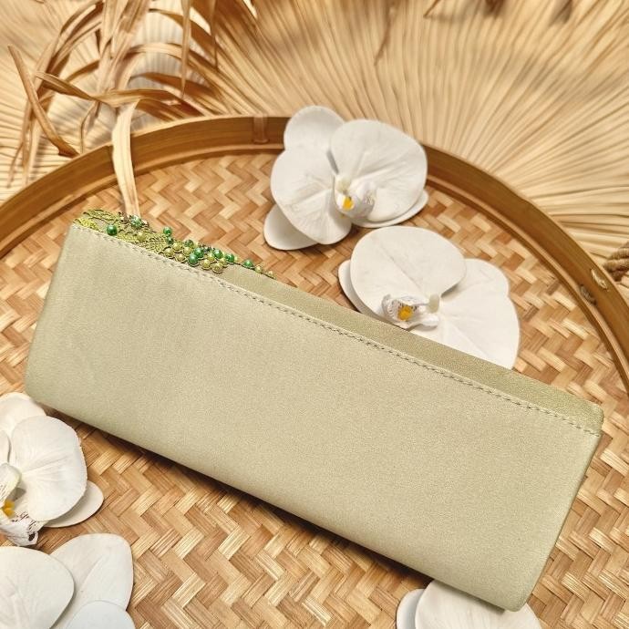 Matching Set Olivine Selop Sandal Sepatu Pesta Wanita Heels & Tas Clutch Aveda 6302 Naunau_Store12