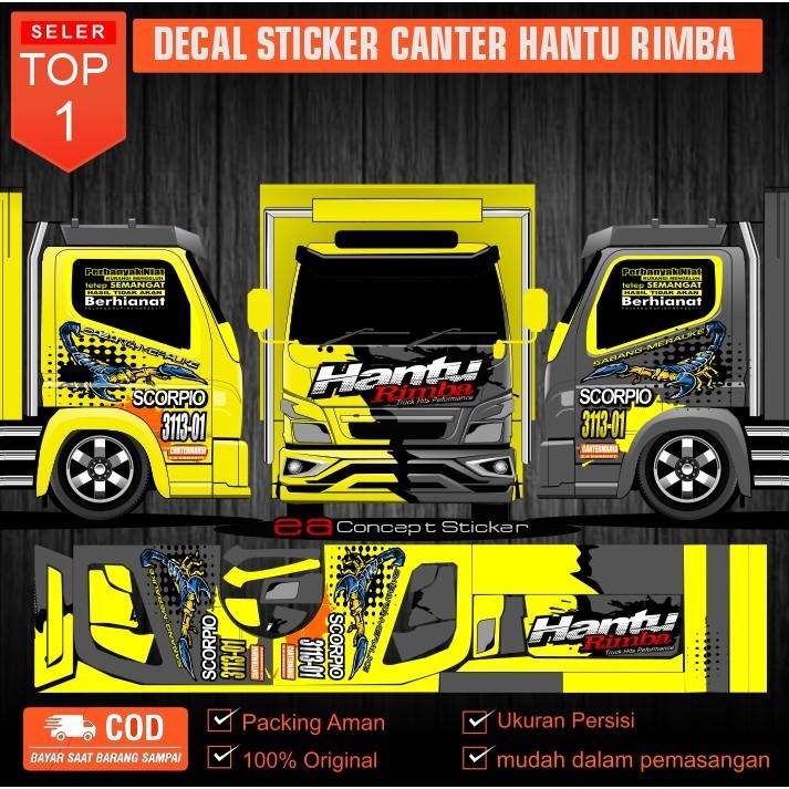 Decal Sticker Canter Elf Dutro Full Kabin Depan