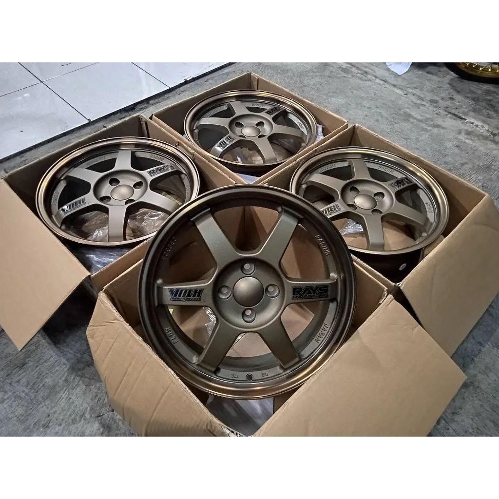 Velg Racing Volk Rays Te37 Og Flowforming  Ring 16 Lebar 7 Et 42 Pcd 4X100 Velg Mobil R16 Te37
