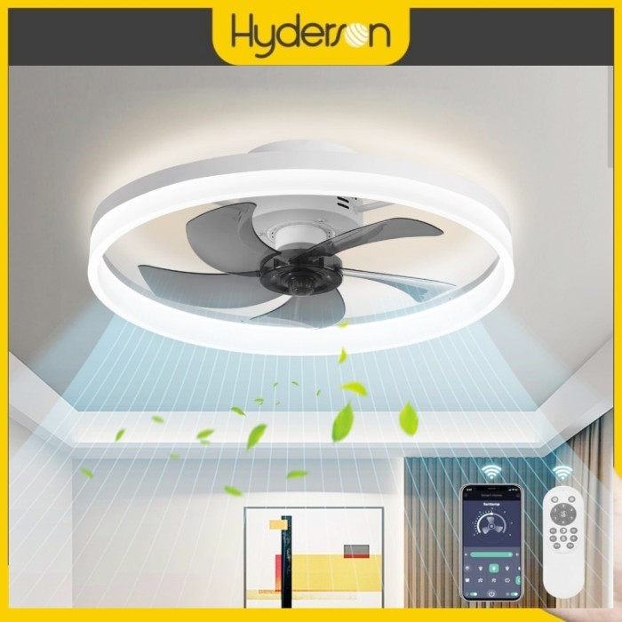 TERBARU Hyderson Lampu Gantung Kipas Angin LED Fan Ceiling Light Acrylic Remote