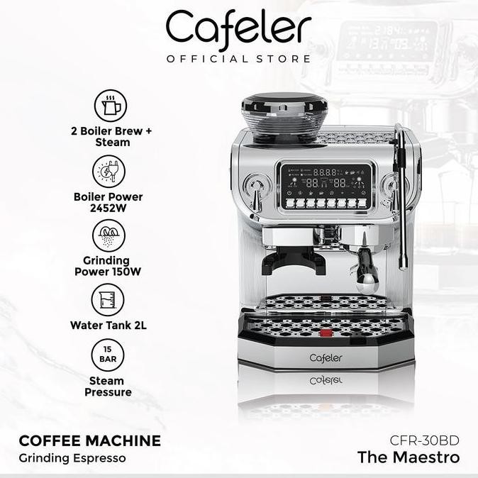 CAFELER MESIN KOPI ESPRESSO 2 BOILER COFFEE MAKER OTOMATIS KONTROL ORIGINAL DAN TERPERCAYA