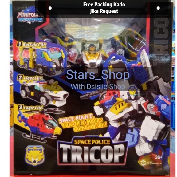 TERLARIS Miniforce Space Police Tricop 3 Mode Combination Original Robot