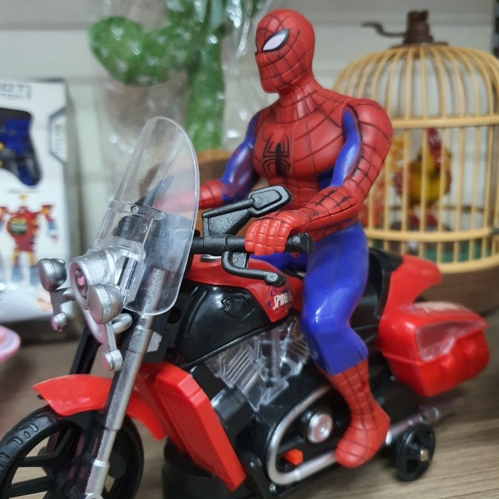 HOT SALE Mainan Anak Cowo Spiderman motor bisa jalan
