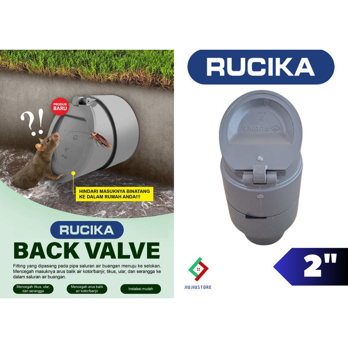 BACK FLOW VALVE 2" TUTUP ANTITIKUS RUCIKA 2 INCH BACK FLOW 2" RUCIKA