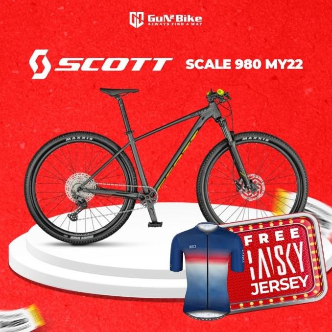 Sepeda Gunung MTB SCOTT Scale 980 Dark Grey/Yellow 22