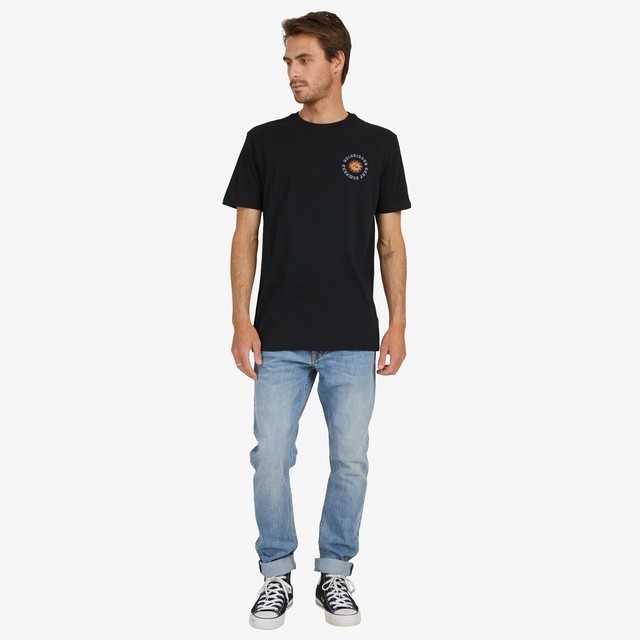 Quiksilver Mens Outer Zone Black Short Sleeve T-Shirt
