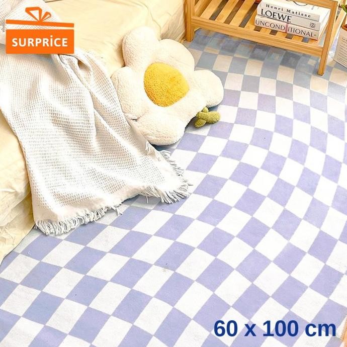 Surprice Karpet Lantai Motif Kotak / Karpet Dekorasi Aesthetic / Karpe P19A