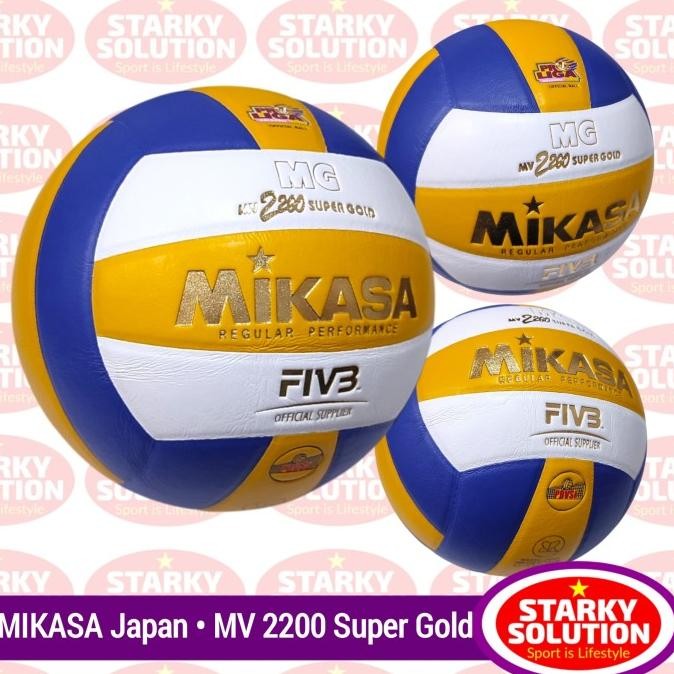 TERBARU - Bola Voli Mikasa MV2200 MV 2200 Super Gold Original