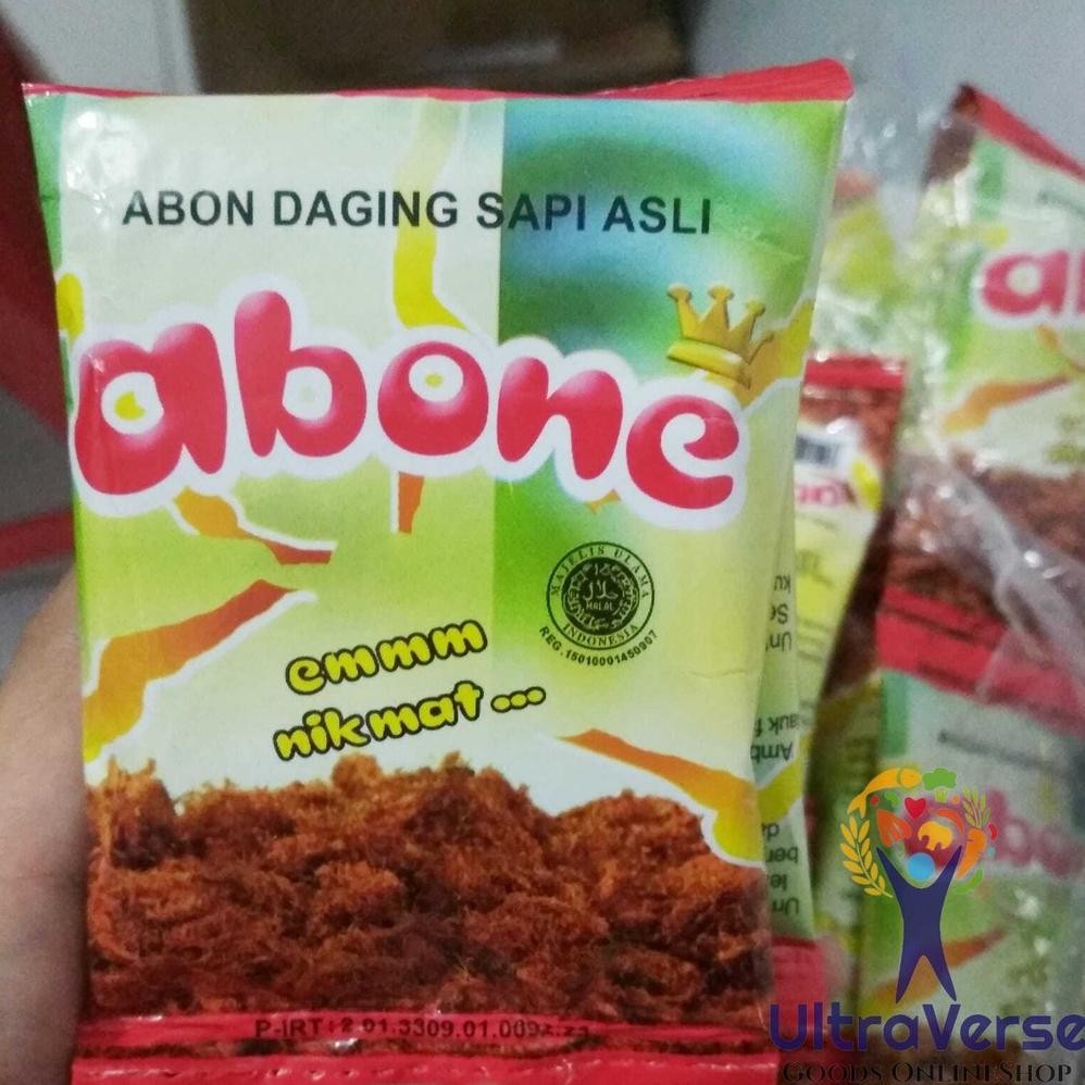 

Abon Sapi ABONE Renceng Sachet 20 gram 20 bungkus Abon Halal Renceng Saset
