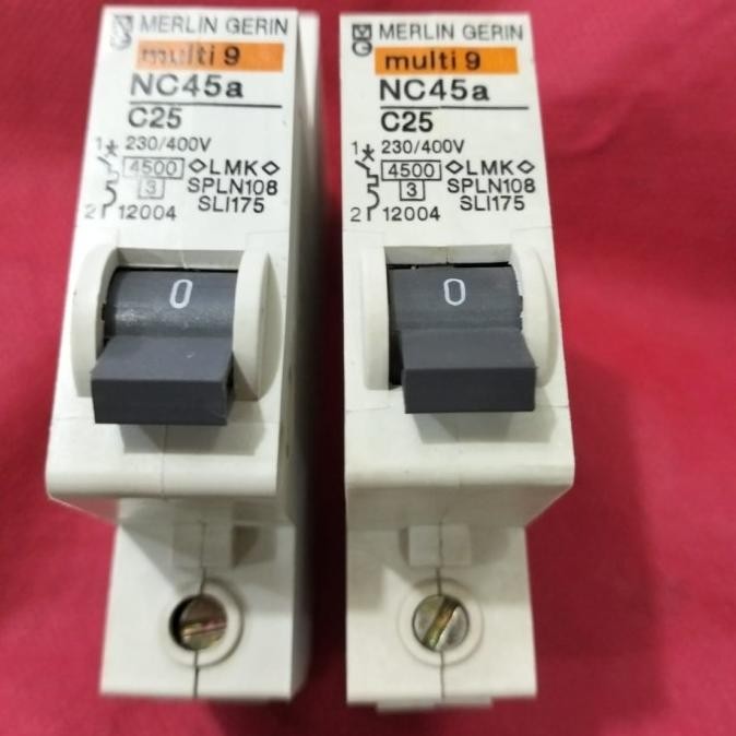 MCB Merlin Gerin Multi9 NC45a C25 25A 1P NC 45a Circuit Breaker 12004