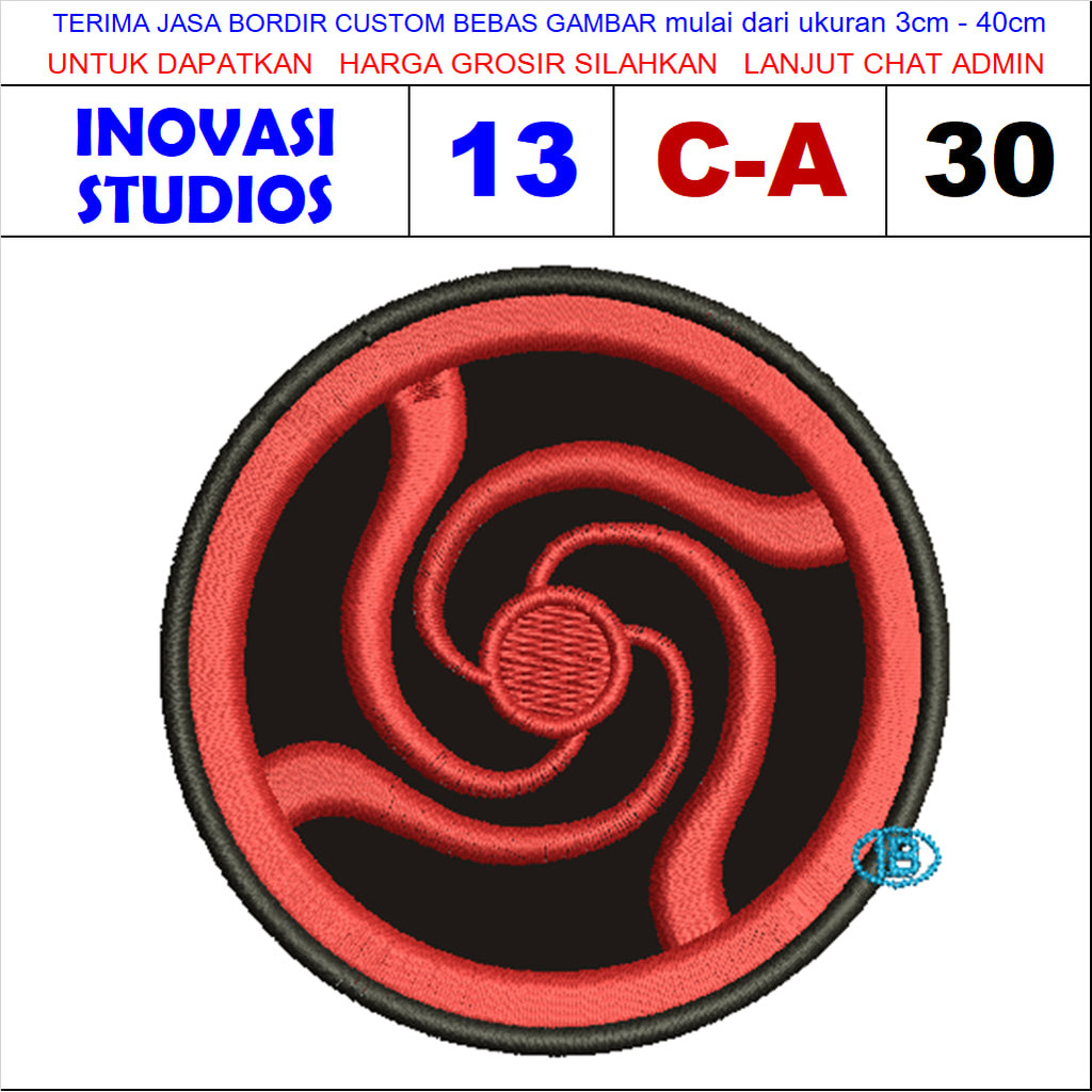 PATCH BORDIR LOGO ANIME JUJUTSU KAISEN C-A30 - IPATCH STUDIOS REVIEW/TESTIMONI