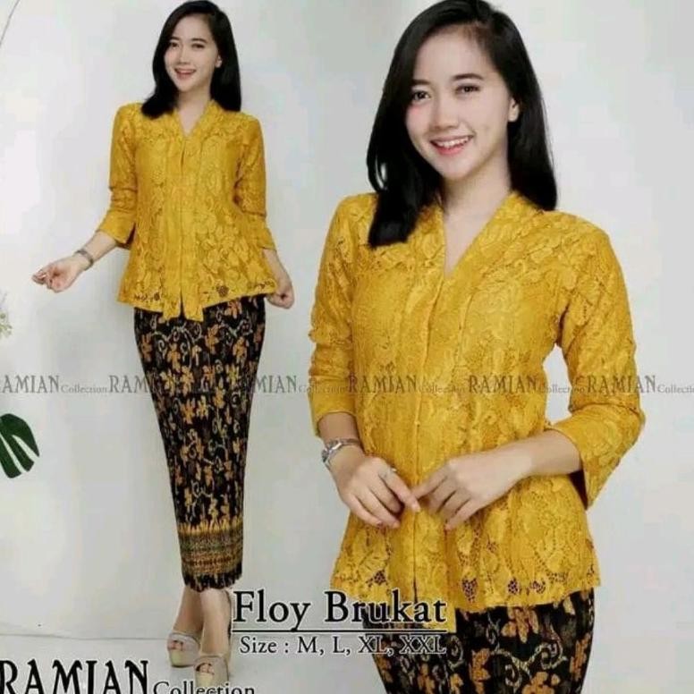 eug set kebaya brokat kutu baru floy polos kebaya brokat kutu baru kebaya wisuda kebaya modern / keb