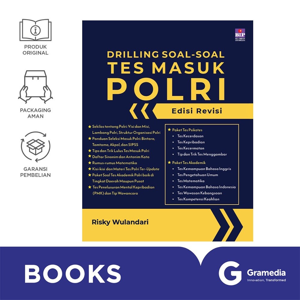 Gramedia Bintaro - Buku Drilling Soal-soal Tes Masuk POLRI Edisi Revisi