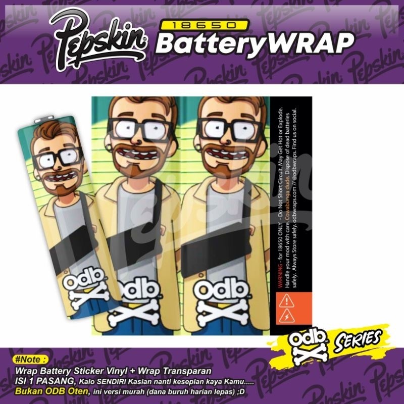 

*PromoTerjangkau* Stiker Wrap Batrei 18650 Odebe V7 Garskin Premium / X Casing Case COD