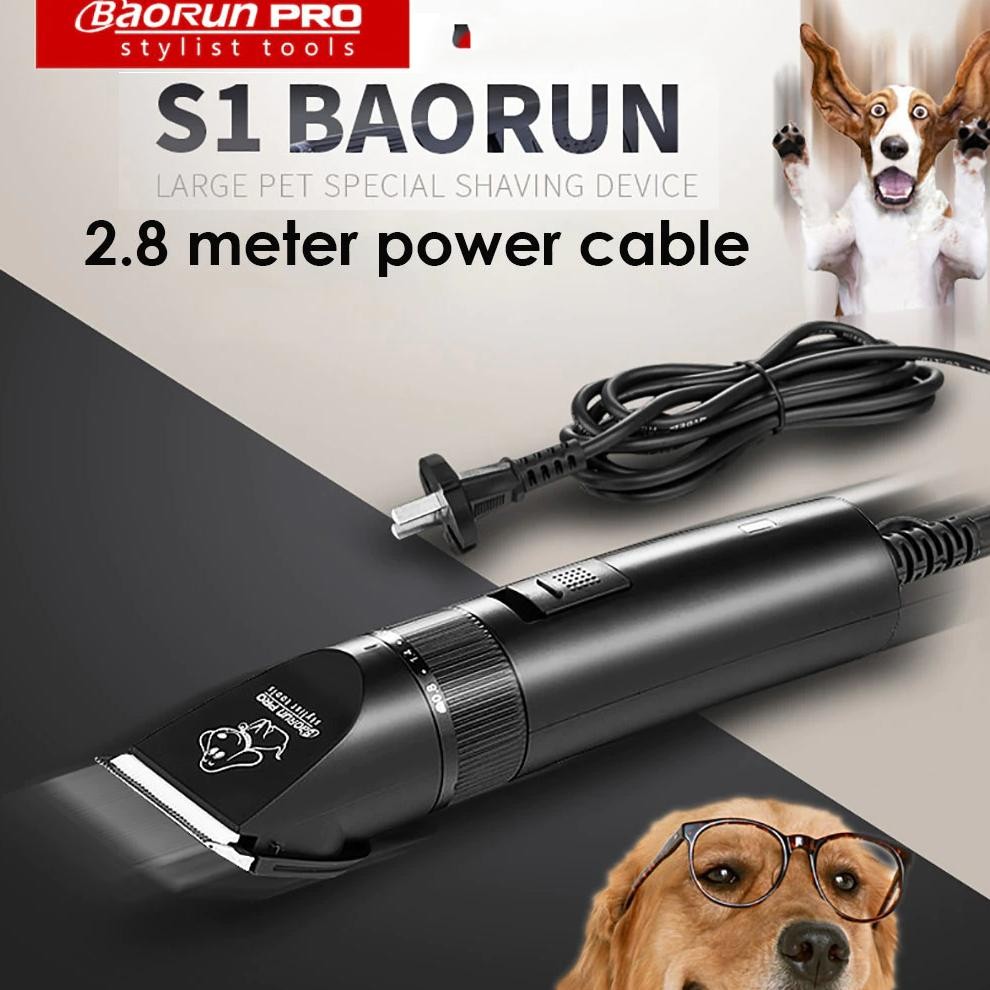 Baorun S1 Alat Mesin Cukur Domba Kambing Kucing Anjing Bulu Hewan - Baorun Kabel