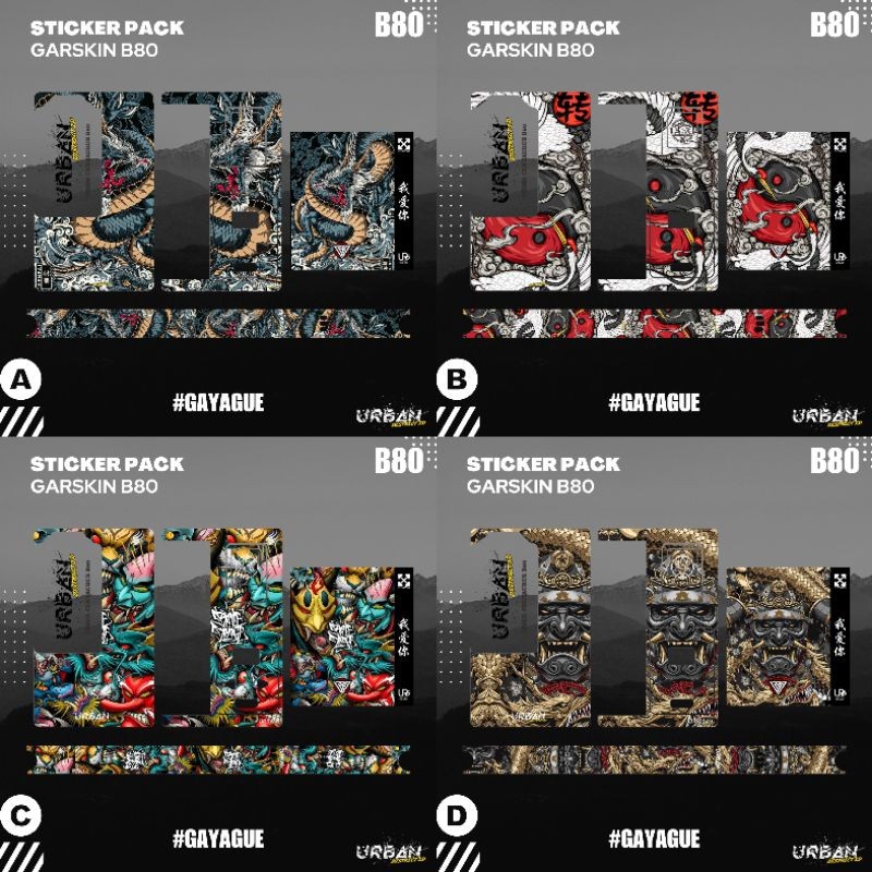 

*PromoTerjangkau* Stiker Pack C B80 Urban Series Garskin Wrap Premium / X Casing Case COD