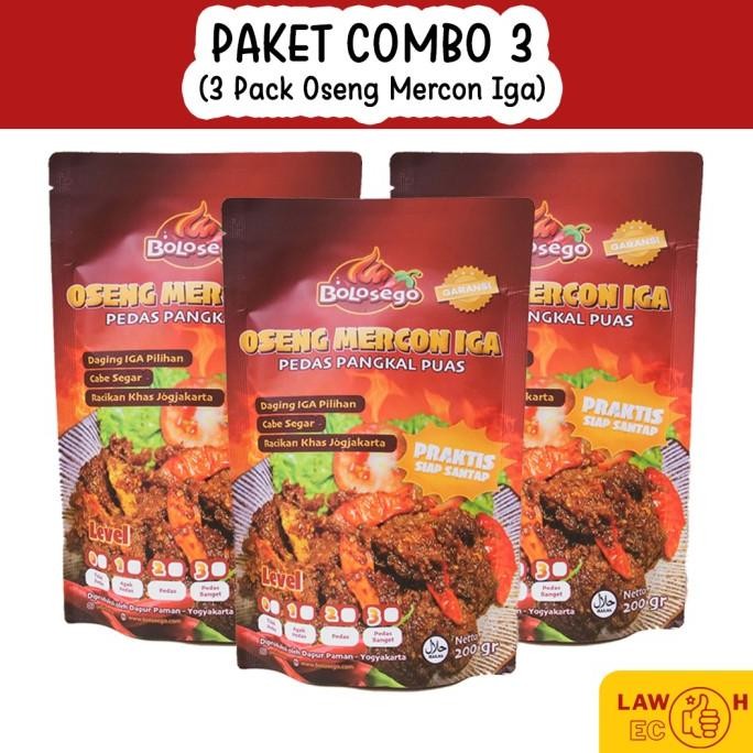 

BOLOSEGO Hemat Combo 3 - 3 Pack Oseng Mercon Daging Iga Sapi