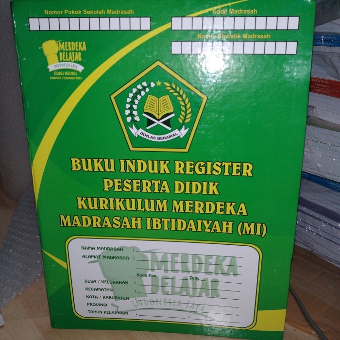 

Buku Induk Register Peserta Didik MI, Kurikulum Merdeka