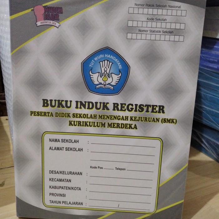 

Buku Induk Register SMK, Kurikulum Merdeka