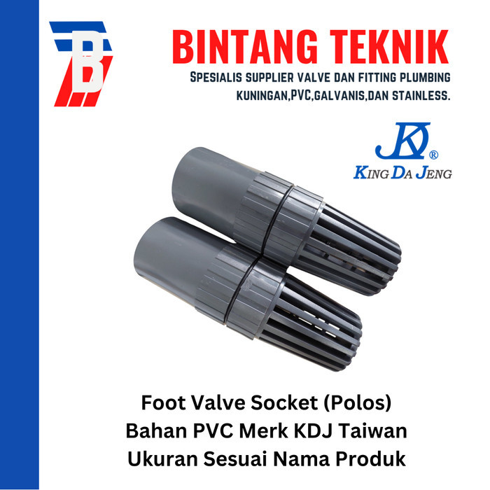 Foot Valve 2" inch PVC Merk KDJ