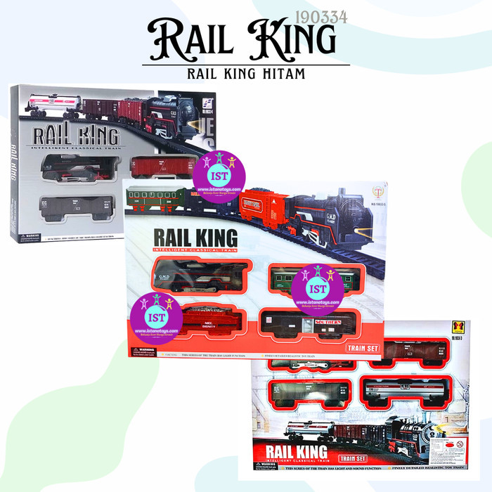 TERBARU Mainan Kereta Api Hitam - Rail King 190334