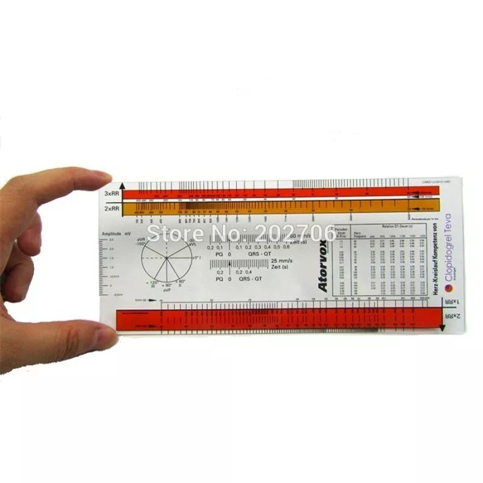 

HOT SALE! ECG Ruler Penggaris Kedokteran Medical Ruler Penggaris Operasi Dokter