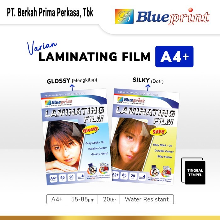 

Laminating Film A4 BLUEPRINT Stiker Laminating Dingin - 20 Lembar