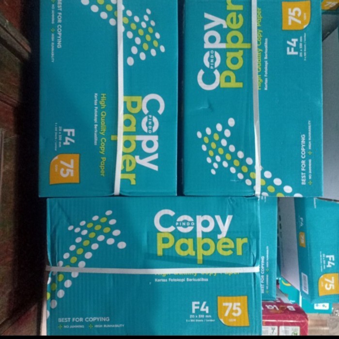 

KERTAS HVS F4 75GR COPY PAPER PER DUS(5RIM)
