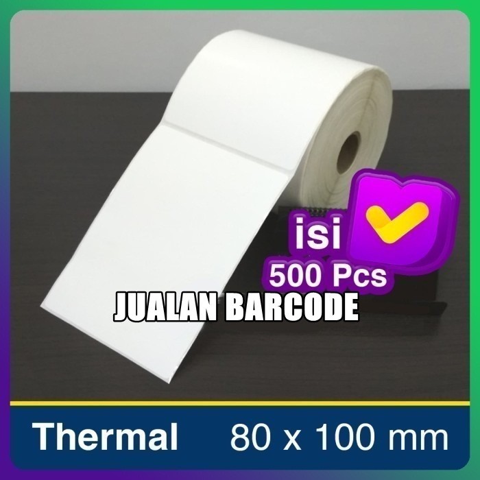 

TERBARU! Label Barcode 80 x 100 Kertas Sticker Thermal 80x100 mm ( 500 pcs )