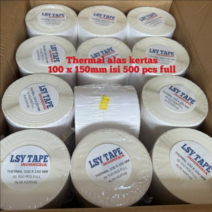 

PROMO! kertas thermal label barcode 100x 150mm A6 isi 500 lembar full premium