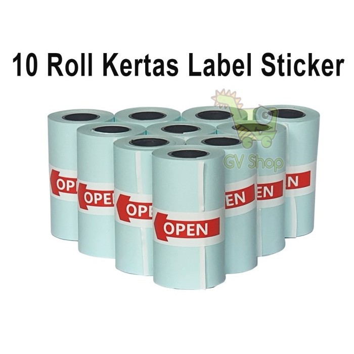 

TERLARIS! Kertas Label Sticker THERMAL Continuous 57mm x 30mm isi 10roll