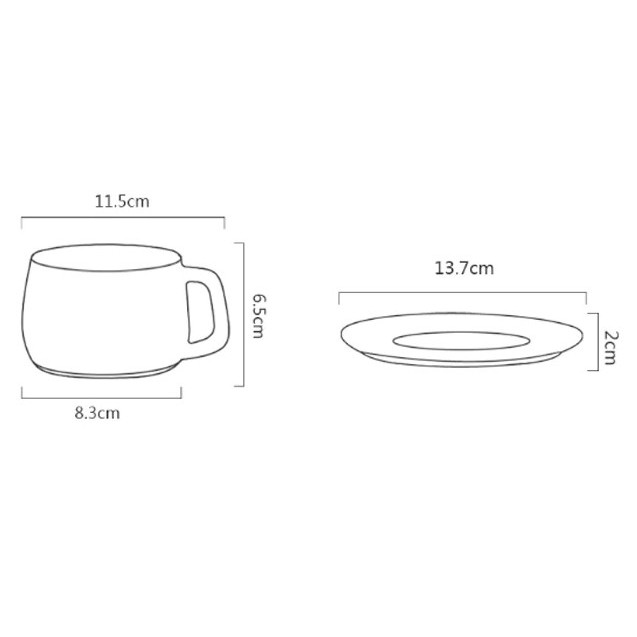 Set Cangkir Dengan Saucer Set Mug Set Gelas Aesthethic