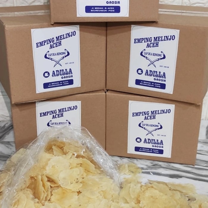 

Emping Aceh Super Tipis Adilla 500gr Kemasan Dus Karton