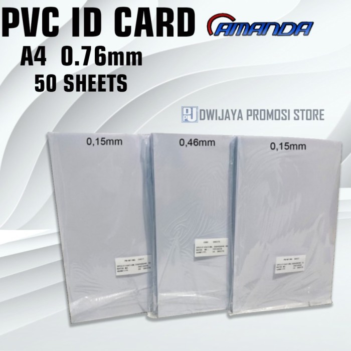 

Kertas PVC Bahan ID Card Instan 50 Sheet Merk Amanda - AMANDA