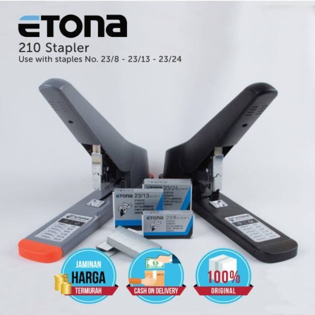 

Stapler Etona 210 Heavy Duty Stapler Besar 225 lbr. BONUS ISI 23 17. T