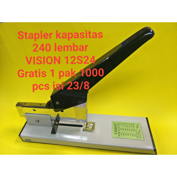 

Stapler jilid VISION 12S24 kapasitas 240 sheet