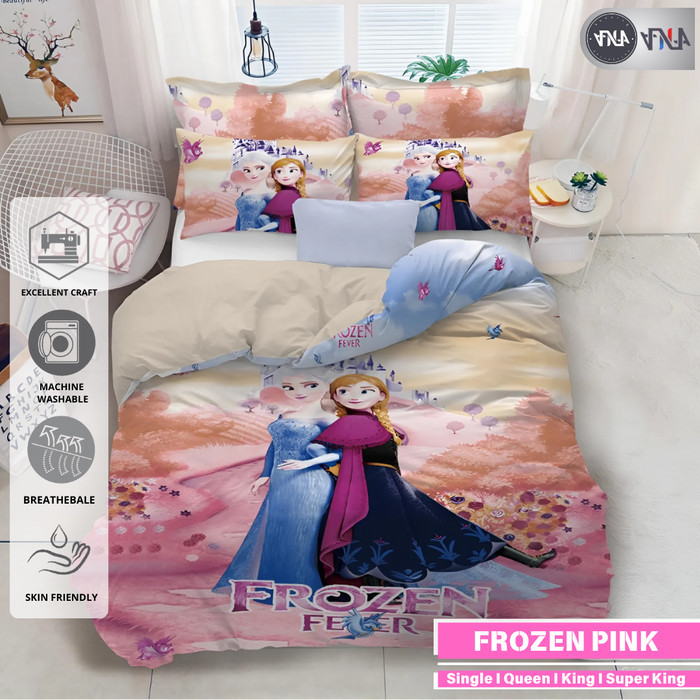 Bedcover Set Anak/Bedcover+Sprei Gambar Frozen Kasur Single-Extra King #Gratisongkir #Sale #Discount