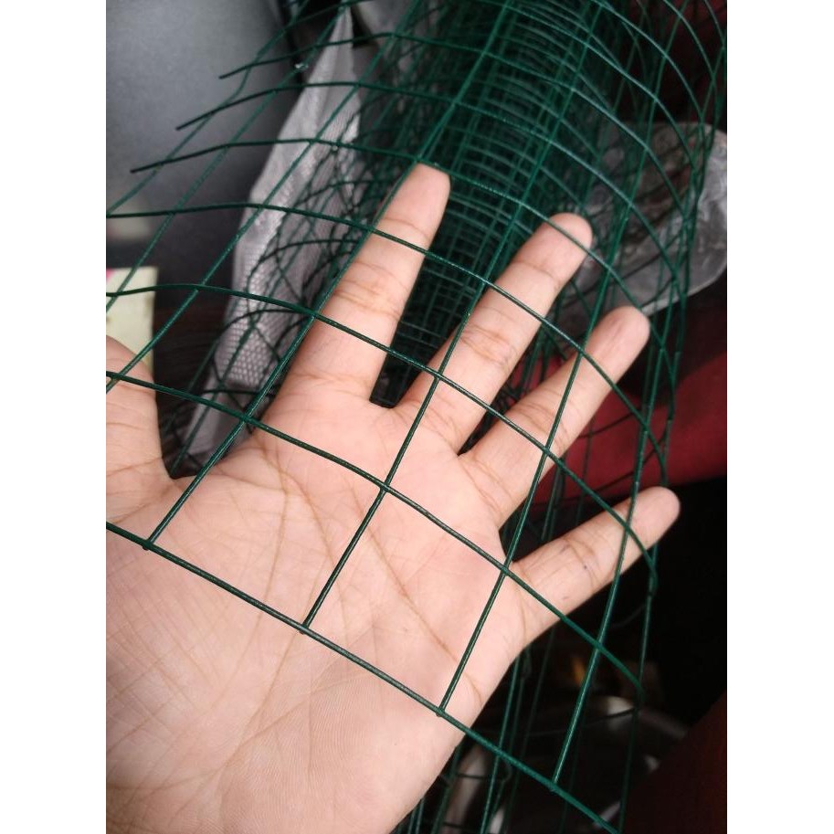 Kawat Ram 1 inch x 90 cm Kandang Ayam PVC Hijau Ayakan Pager 1 Roll