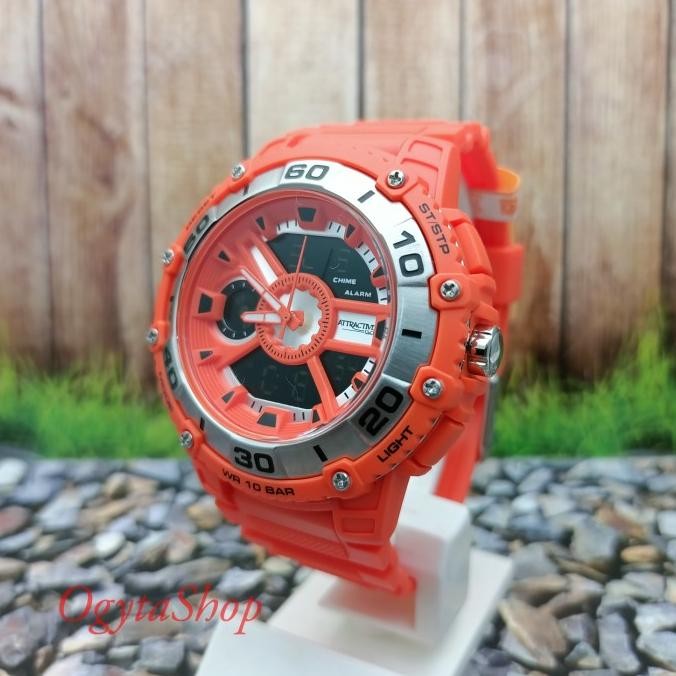 Q&Q QQ Attractive Analog Digital Jam Tangan Pria DE10J312Y Original Terlaris