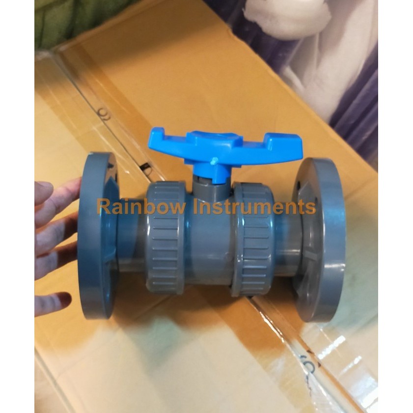 Ball Valve Flange PVC 2" True Union Double Flange JIS / Ball Valve PVC Flange JIS DN50