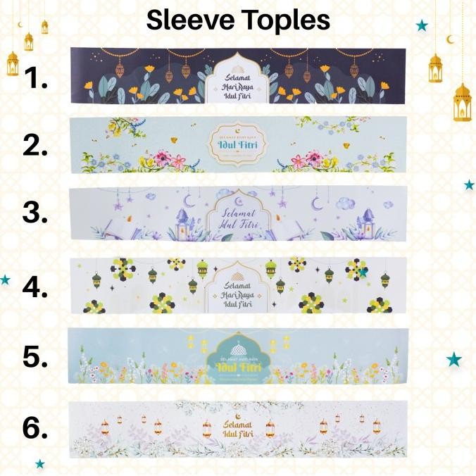 

10 Pcs Sleeve / Paper Belt Lebaran Biru Tranquility