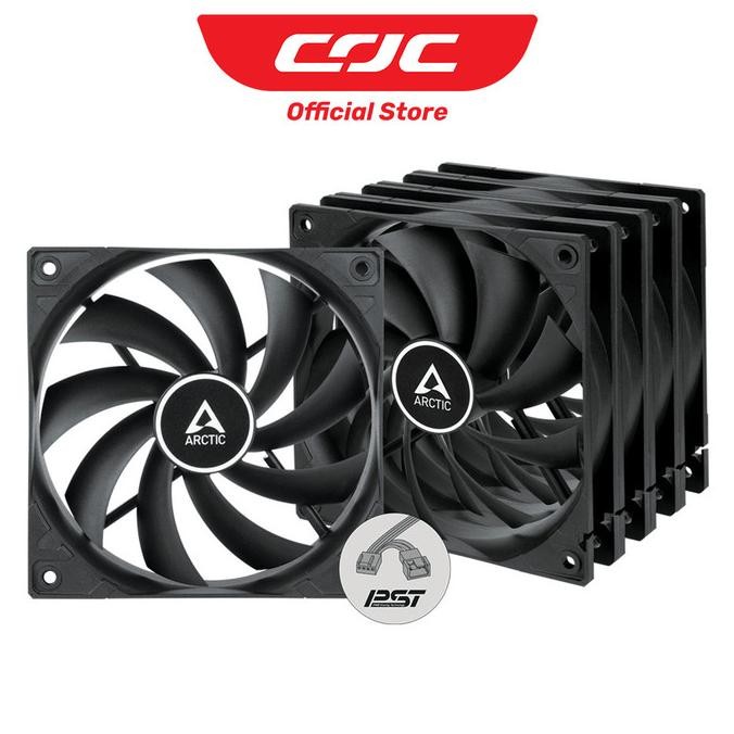 Arctic F12 Pwm Pst 12Cm Black 5 Pack