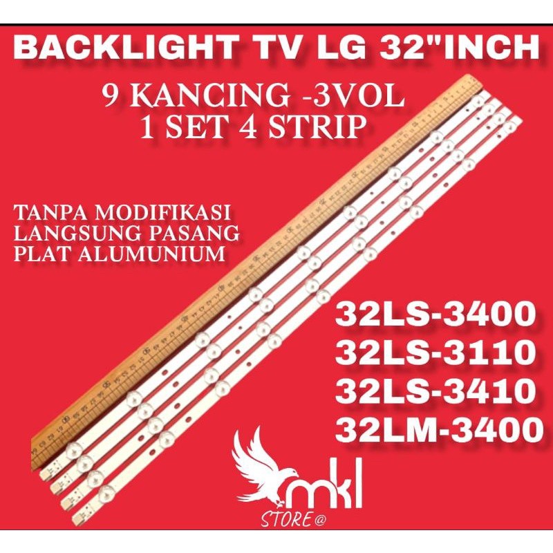 BACKLIGHT TV LED LG 32" INCH 9KANCING 32LS3400-32LS-3110-32LS3410-32LM3400 BACKLIGHT LG 32LS